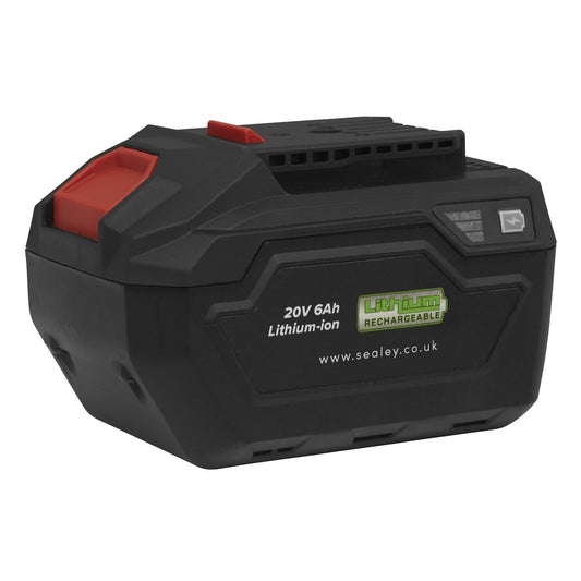 Sealey CP20VBP6 Power Tool Battery 20V 6Ah SV20 Series Lithium - ion