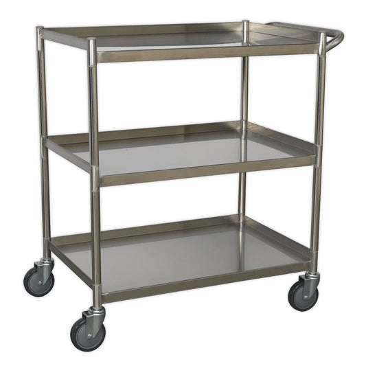 Sealey CX410SS Workshop Trolley 3 - Level Stainless Steel