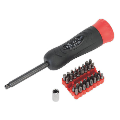 Sealey STS100 Torque Screwdriver Set 34pc 2 - 10Nm 1/4"Sq Drive - McCormickTools