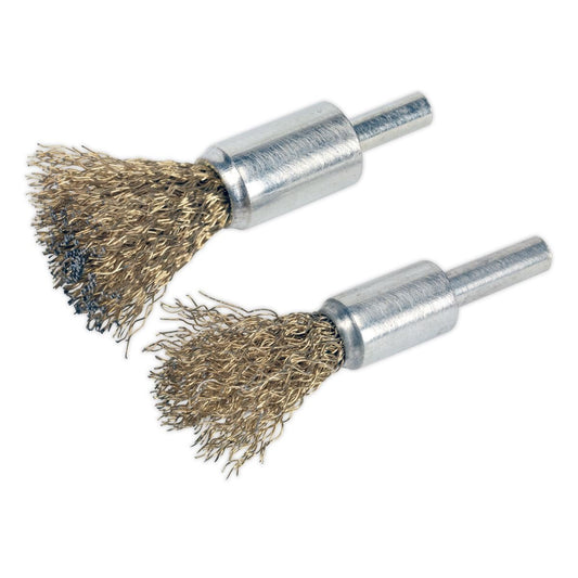 Sealey VS1801 Sealey VS1801 Decarbonising Crimped Wire Brush Set 2pc