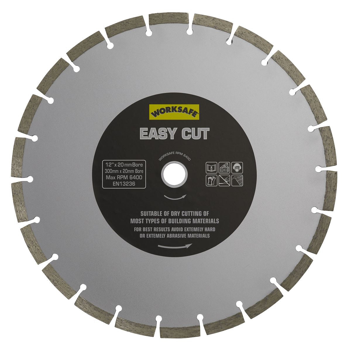 Sealey WDEC300/20 Sealey WDEC300/20 Silver Easy Cut Diamond Blade Ø300 x 20mm