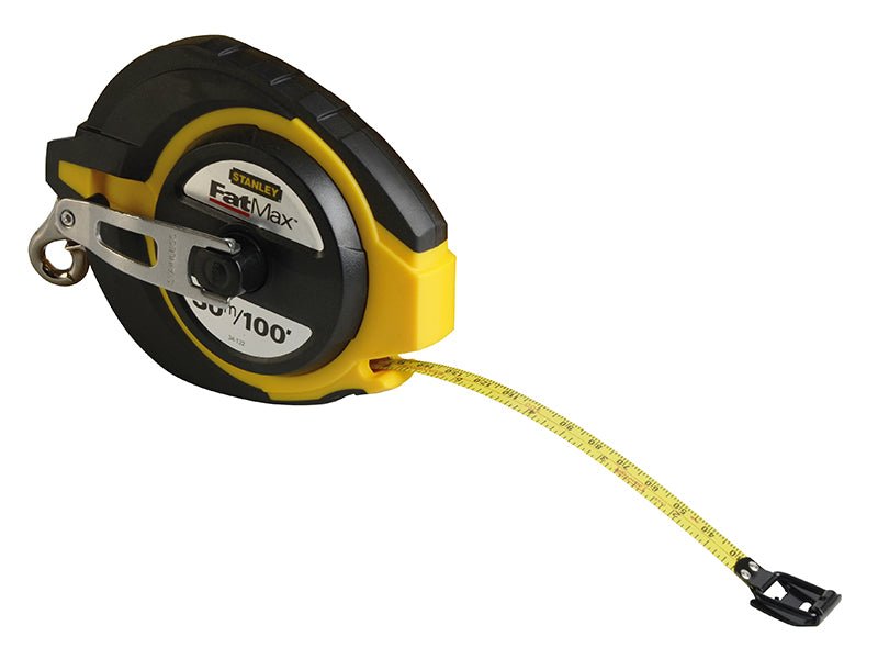 Stanley TB - STA034132 Stanley FatMax Closed Case Steel Long Tape 30m/100ft Width 10mm STA034132