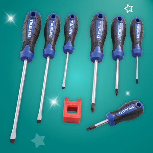 Faithfull 8 Piece Soft Grip Screwdriver Set