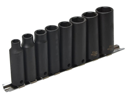 Teng Tools TB - TEN9386 Teng 9386 Deep Impact Socket Set of 8 Metric 3/8in Drive