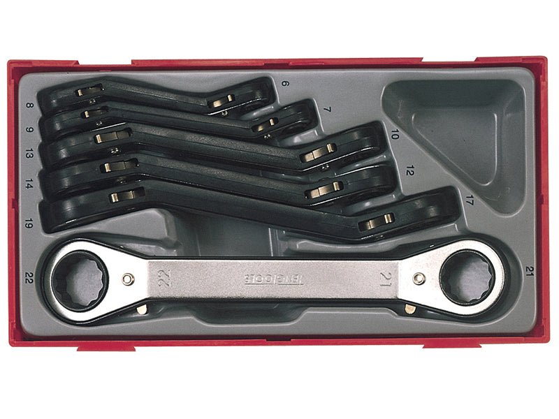 Teng Tools TB - TENTTRORS Teng TTRORS Metric Ratchet Ring Spanner Set 6 Piece