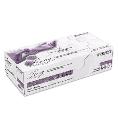 Box 100 Unigloves Fancy Violet Nitrile Powder Free Disposable Gloves 753