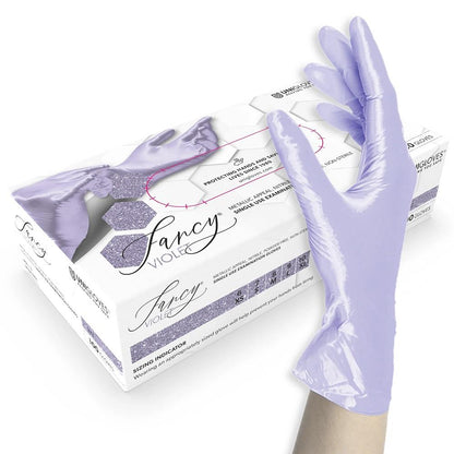 Box 100 Unigloves Fancy Violet Nitrile Powder Free Disposable Gloves 753