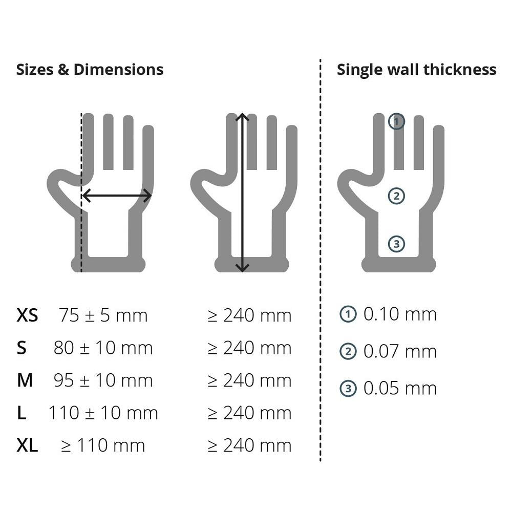 Box 100 BioTouch Blue Nitrile Biodegradable Disposable Gloves