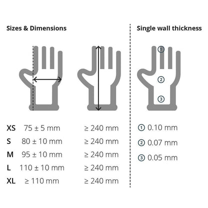 Box 100 BioTouch Blue Nitrile Biodegradable Disposable Gloves