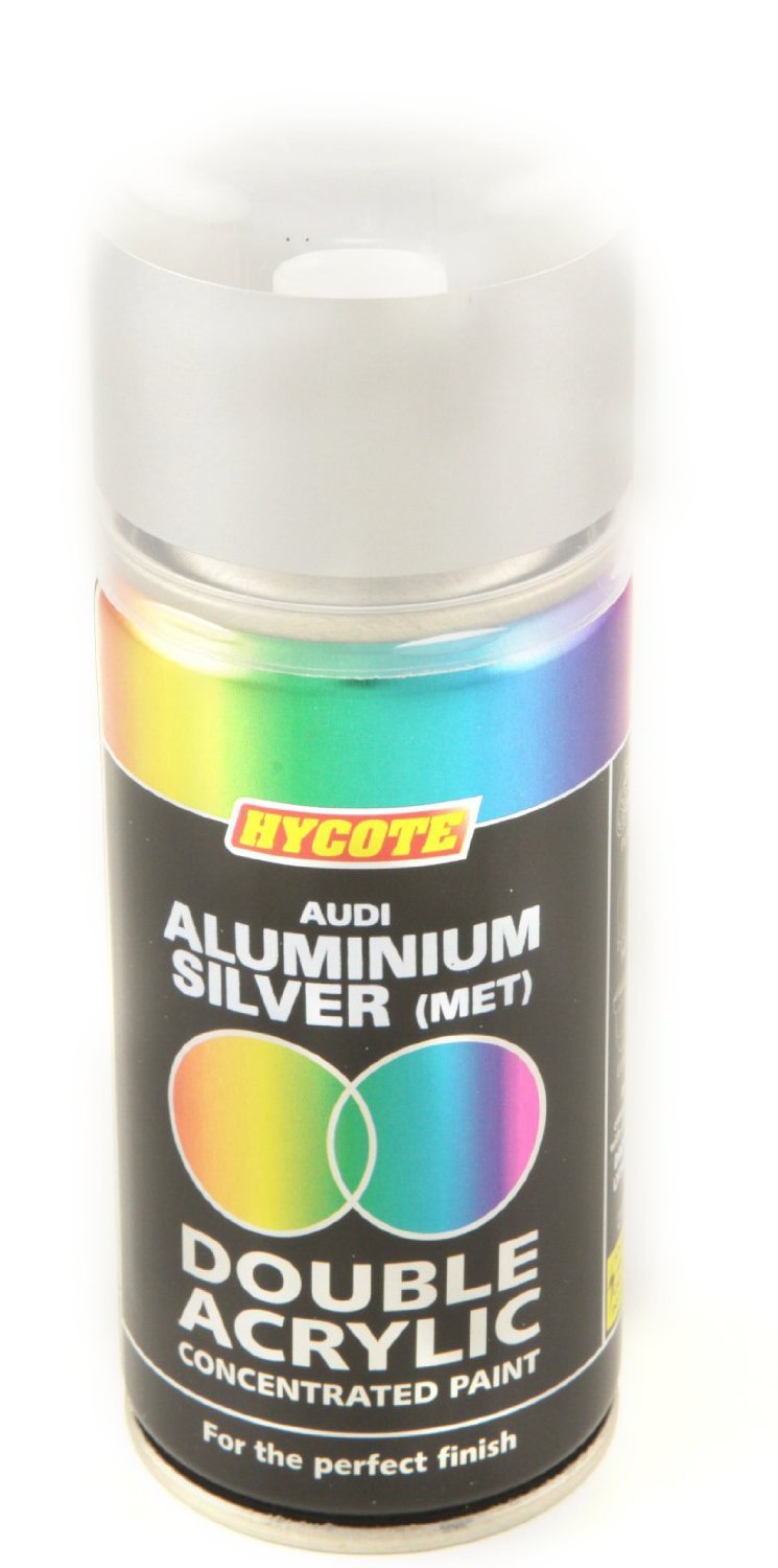 Hycote Audi Aluminium Silver Double Acrylic Spray Paint 150Ml Xdad401