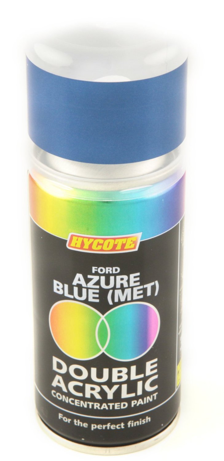 Hycote Ford Azure Blue Metallic Double Acrylic Spray Paint 150Ml Xdfd202