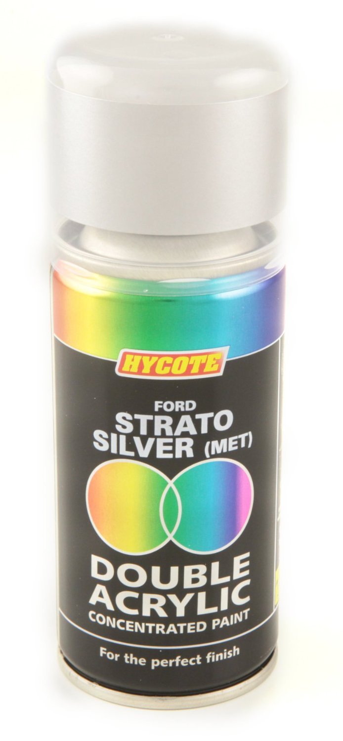 Hycote Ford Strato Silver Metallic Double Acrylic Spray Paint 150Ml Xdfd409