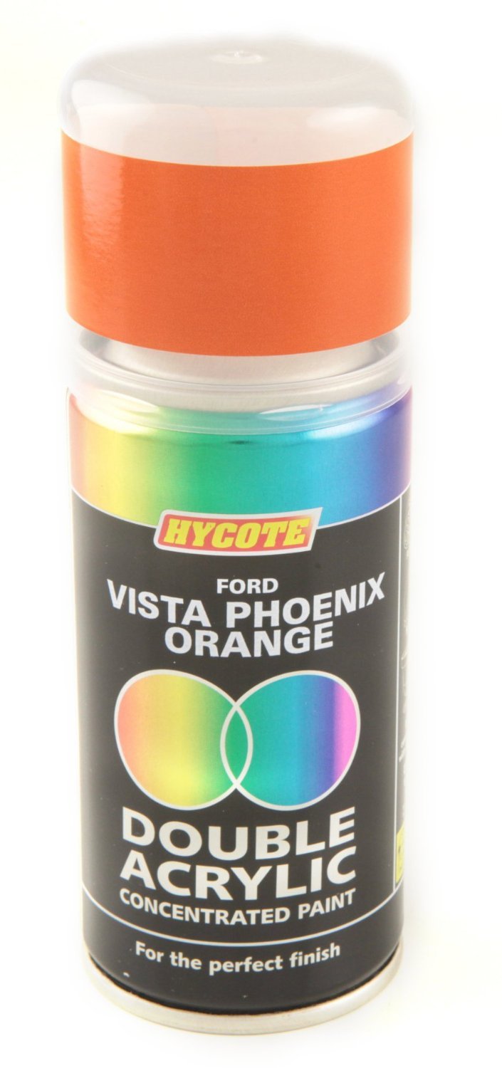 Hycote Ford Vista Phoenix Orange Double Acrylic Spray Paint 150Ml Xdfd529