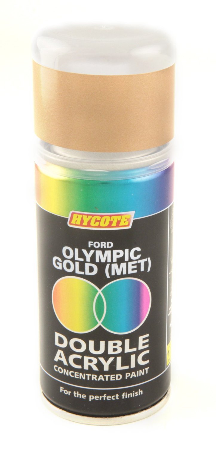 Hycote Ford Olympic Gold Metallic Double Acrylic Spray Paint 150Ml Xdfd713