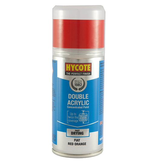 Hycote Fiat Red Orange Double Acrylic Spray Paint 150Ml Xdft502