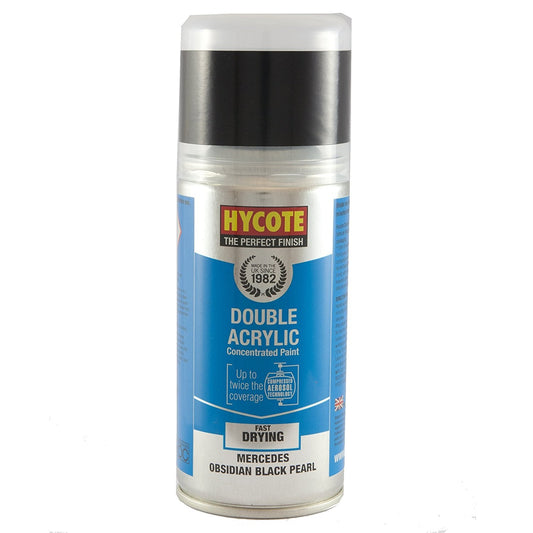 Hycote Mercedes Obsidian Black Double Acrylic Spray Paint 150Ml Xdmc604