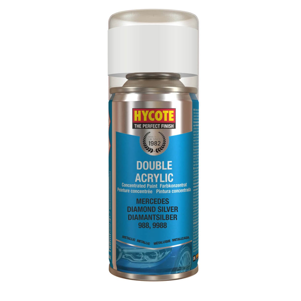 Hycote XDMC612 Mercedes Diamond Silver Metallic Spray Paint 150ml