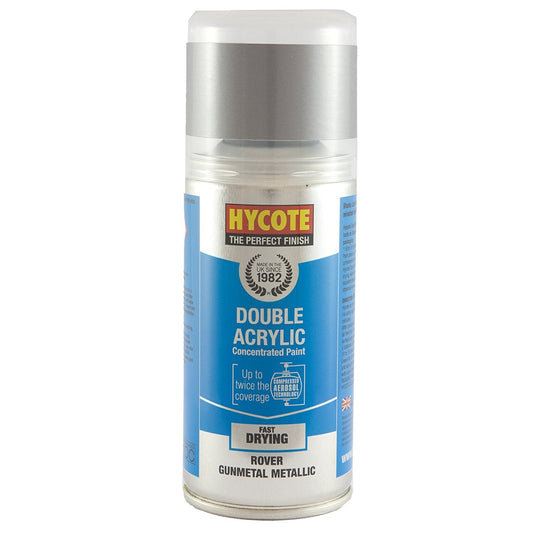 Hycote Rover Gunmetal Metallic Double Acrylic Spray Paint 150Ml Xdrv402