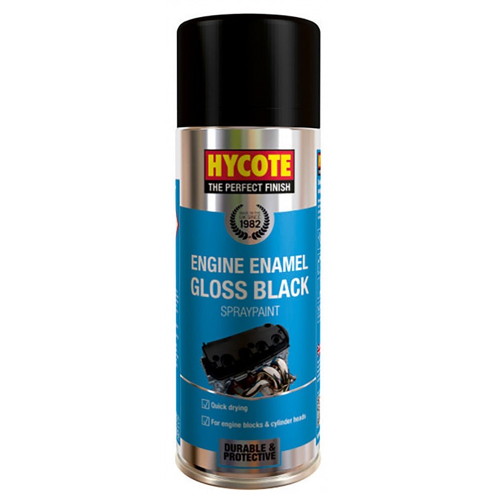 Hycote Engine Enamel Black Gloss Spray Paint 400Ml Xuk0121