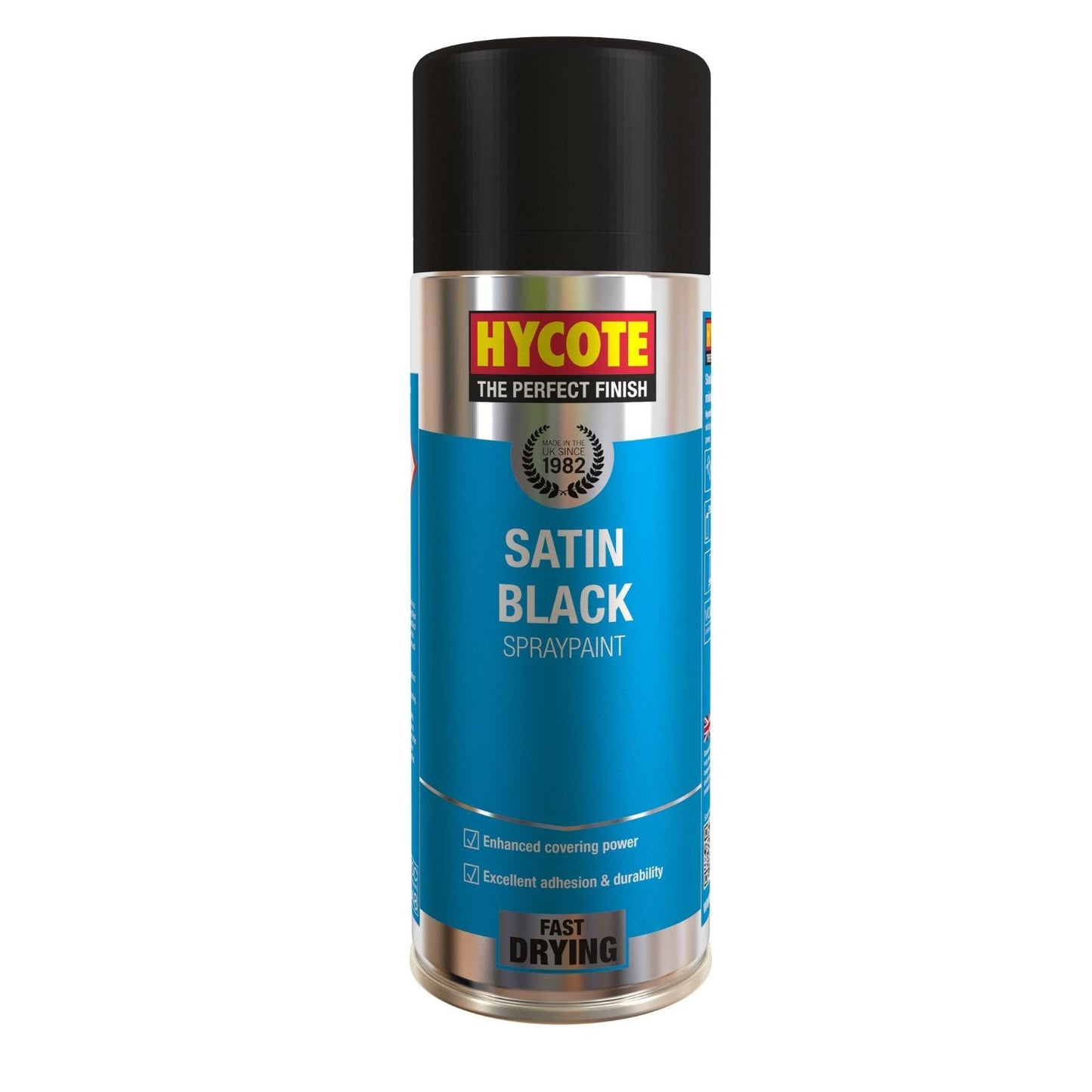 Hycote Satin Black Spray Paint (Pack Of 12 Cans) 400Ml Xuk0271