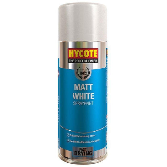 Hycote Matt White Spray Paint 400ml