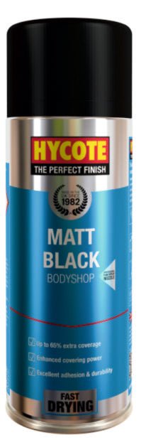 Hycote Bodyshop Matt Black Spray Paint 400Ml Xuk430