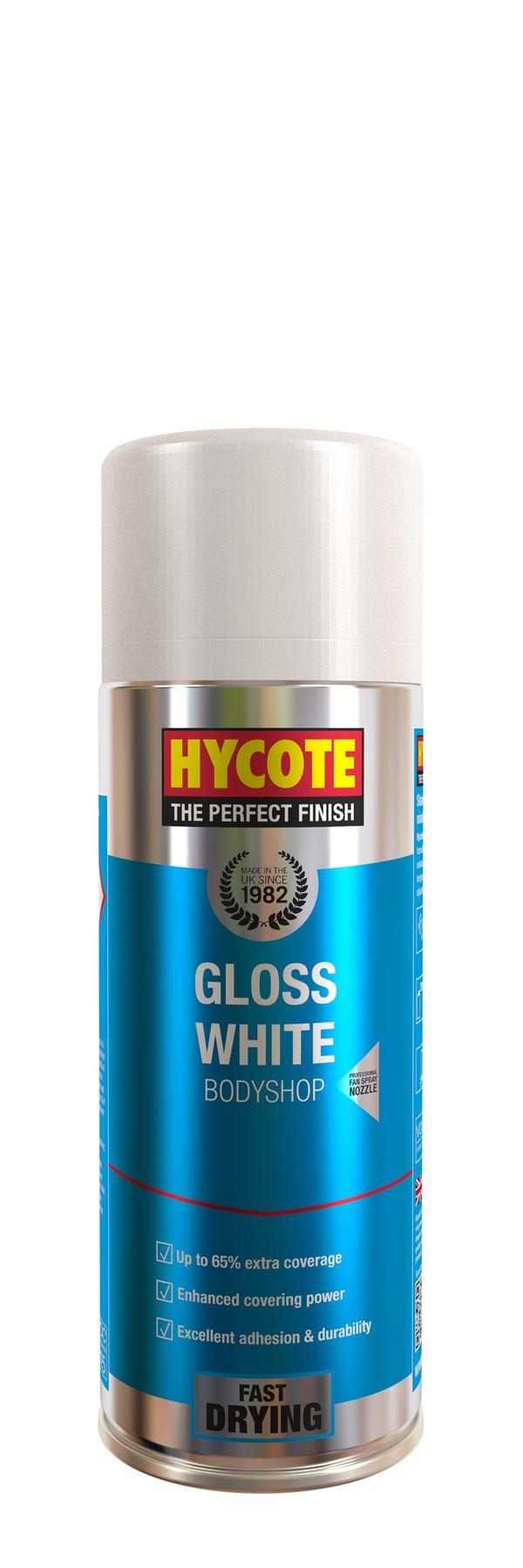 Hycote Bodyshop Gloss White Spray Paint Aerosol 400ml